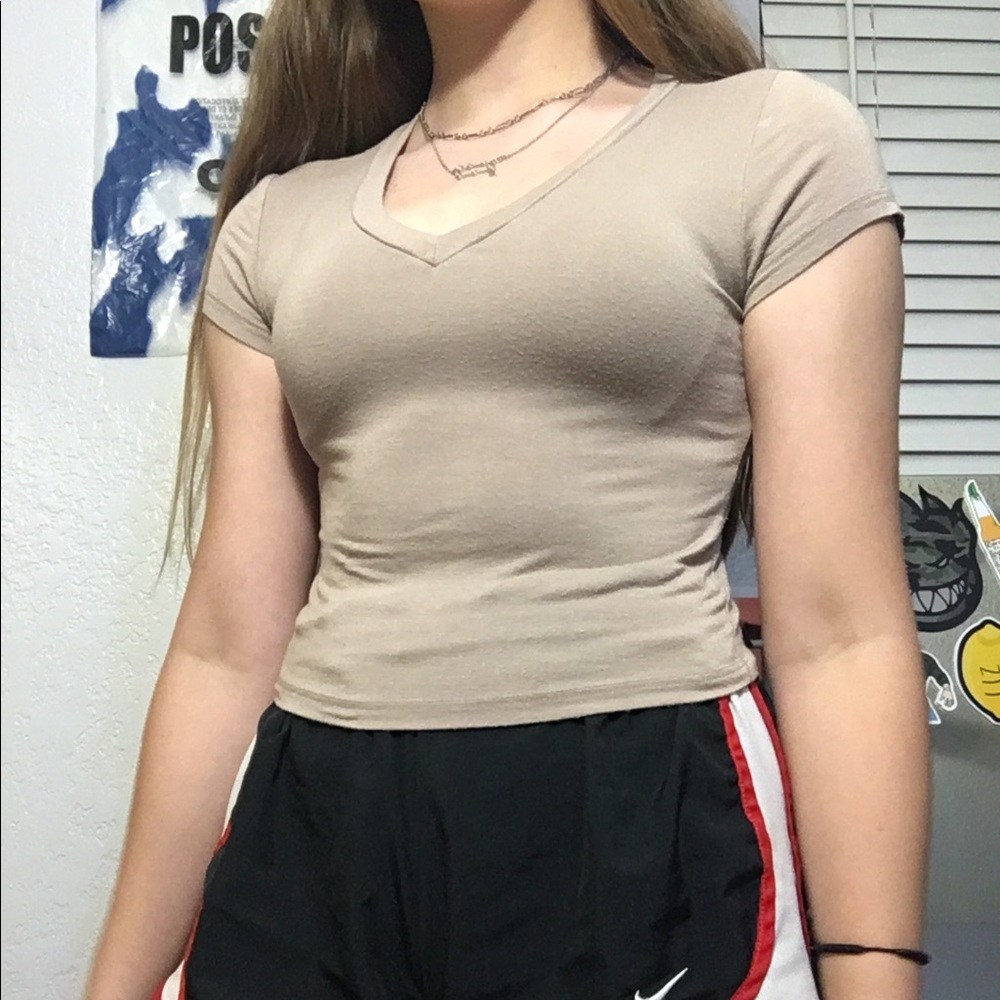 Nude Crop Top